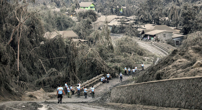 police Taal Volcano