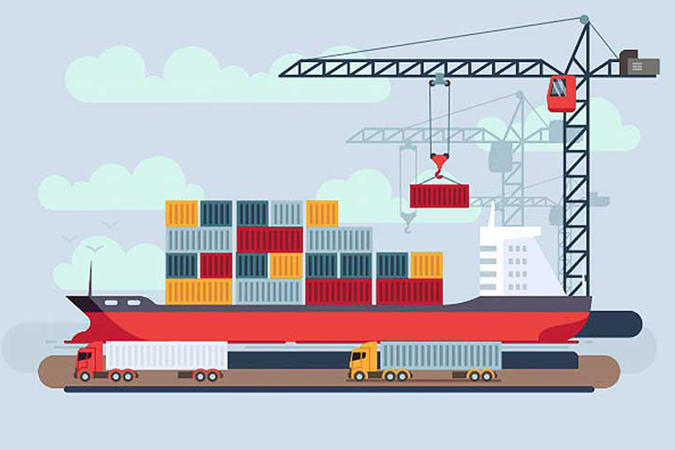 transport cargo sea ship loading containers