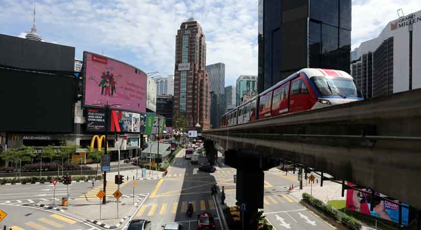 business district Malaysia coronavirus