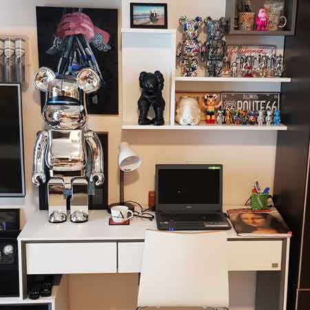 work from home office Derek Flores