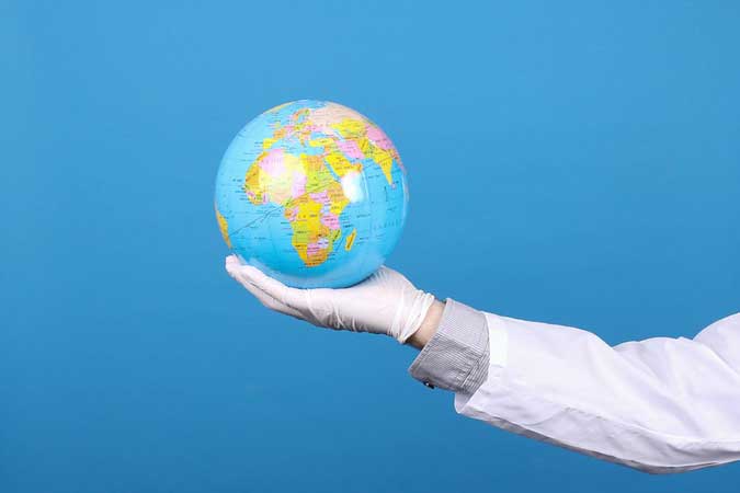 Globe-health-worker
