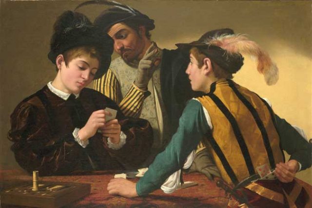 Caravaggio_(Michelangelo_Merisi)_-_The_Cardsharps_-_Google_Art_Project