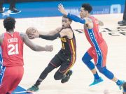 Young scores 35 as Hawks upset 76ers