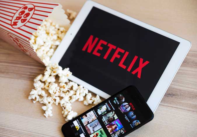modern-device-with-netflix-app