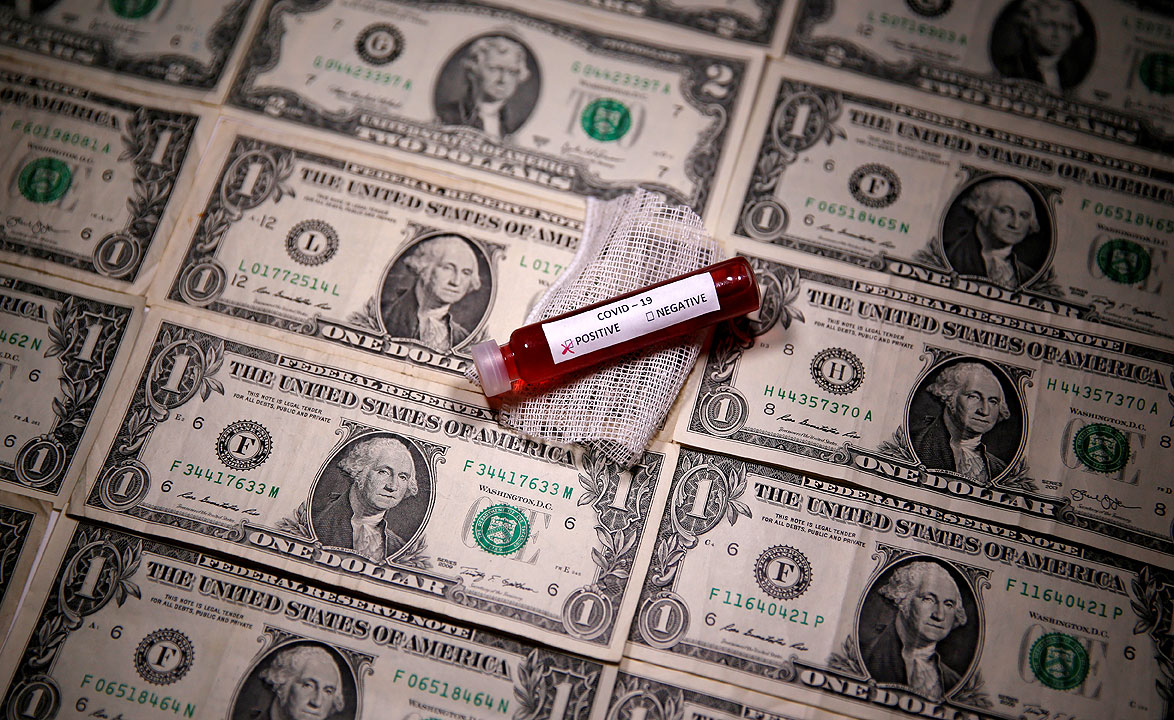 dollar-Test tube-fake-blood