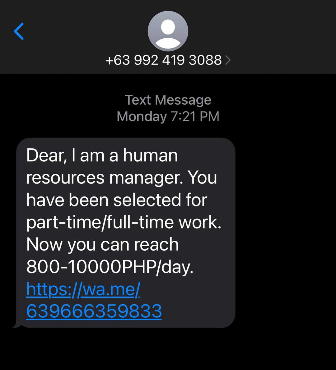 text-scam