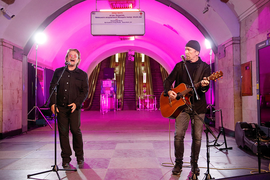 U2’s Bono gives ‘freedom’ concert in Kyiv metro – BusinessWorld Online