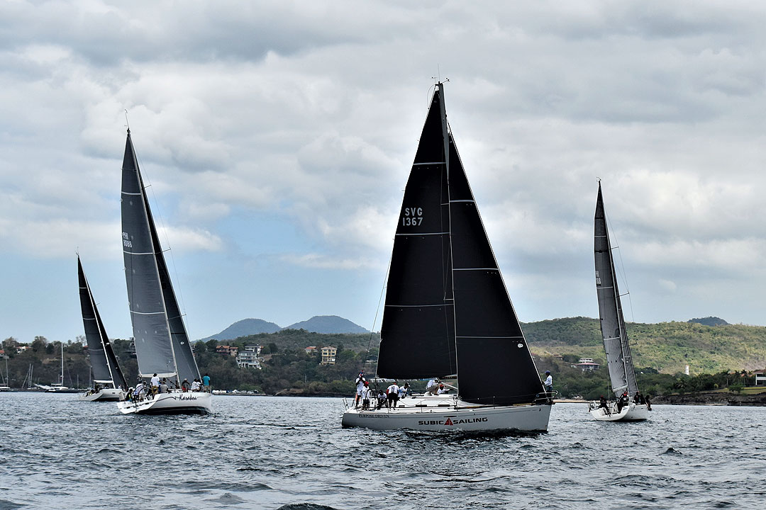 Keelboats-outrace-each-other-at-the-19th-Punta-Fuego-Regatta