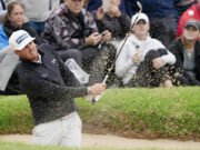 Pereira grabs PGA Championship lead as Tiger Woods withdraws