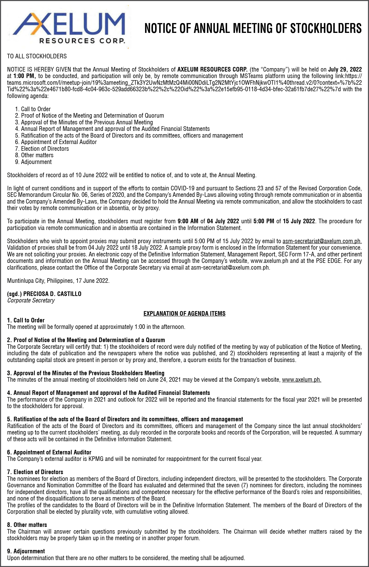 AXELUM Notice 4x20