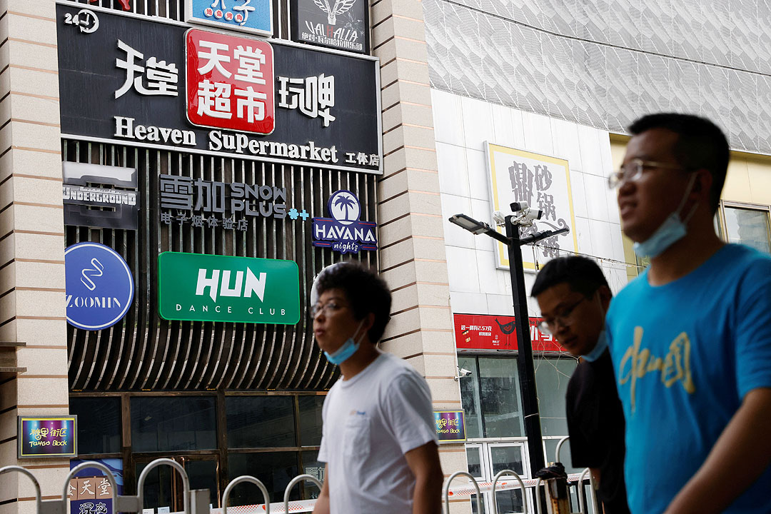 Beijing, China-people-supermarket