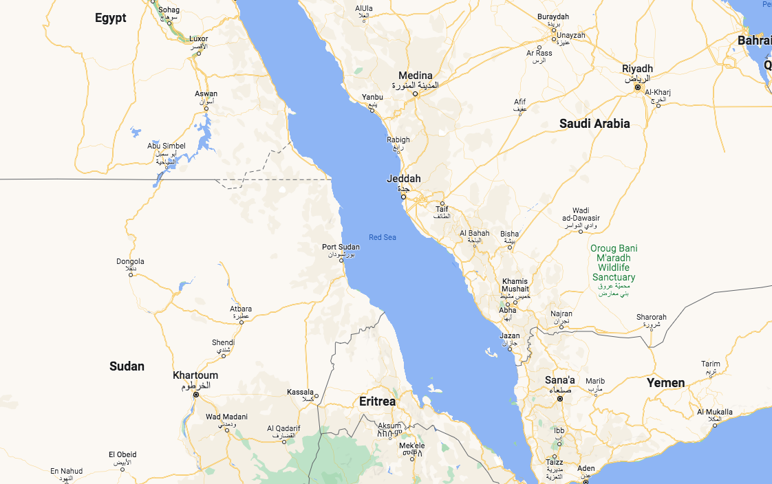 Red Sea Screenshot from Google Maps