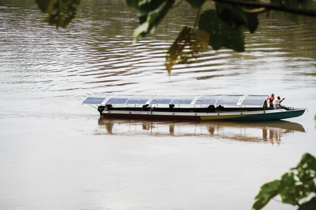 solar-powered boat