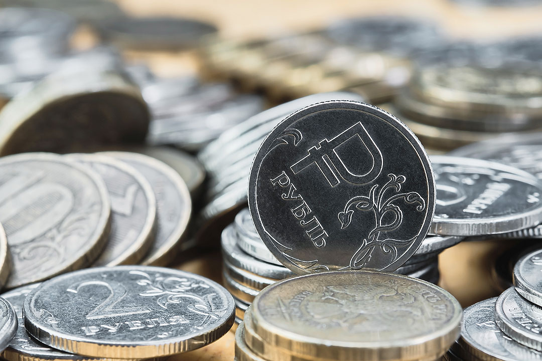 Russian ruble-coins