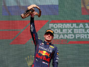 Verstappen speeding towards title with Belgian win