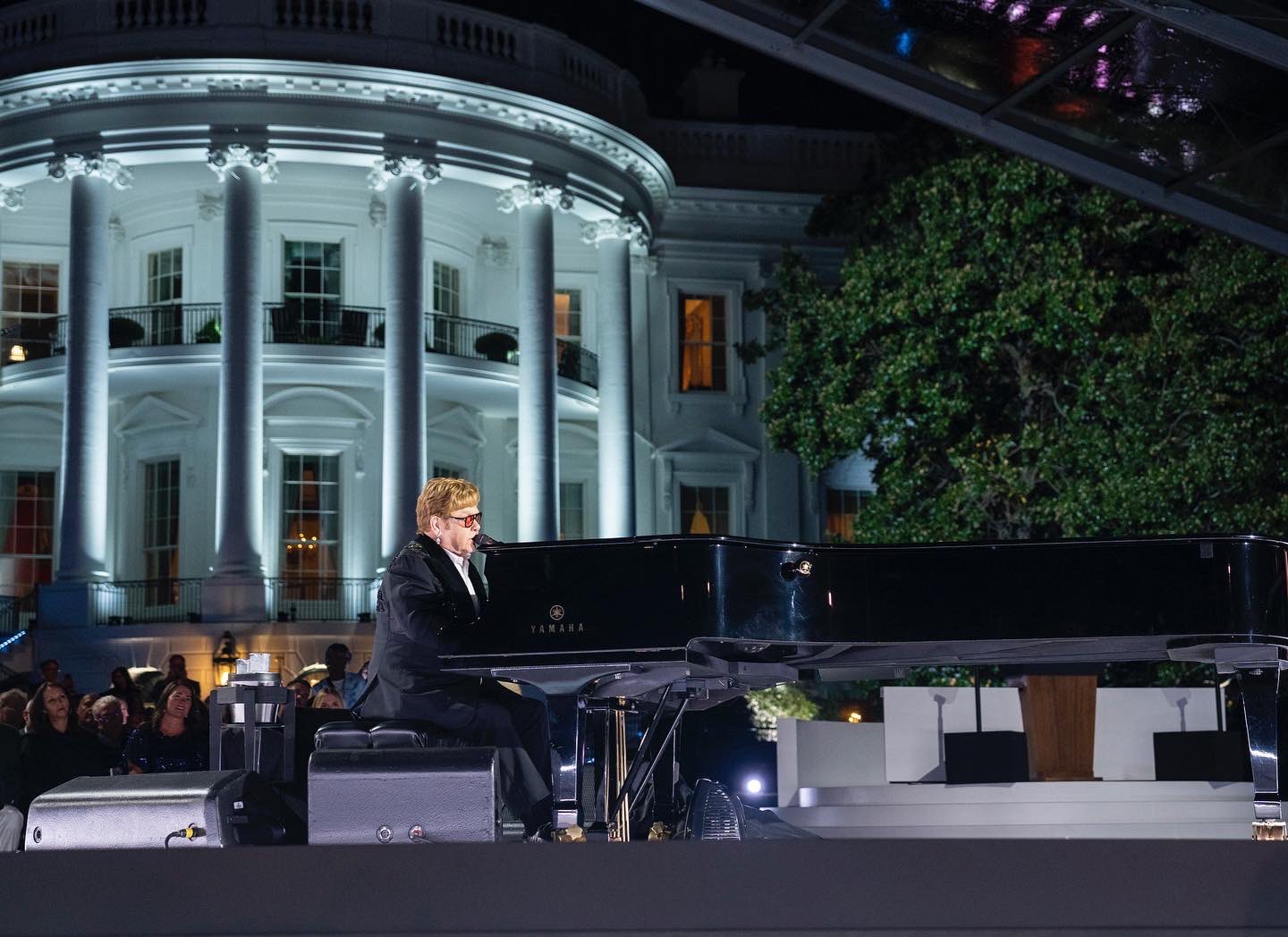 Sir Elton John played for about 2,000 fans on the White House lawn as part of his farewell tour on Friday night Sept 23, 2022,