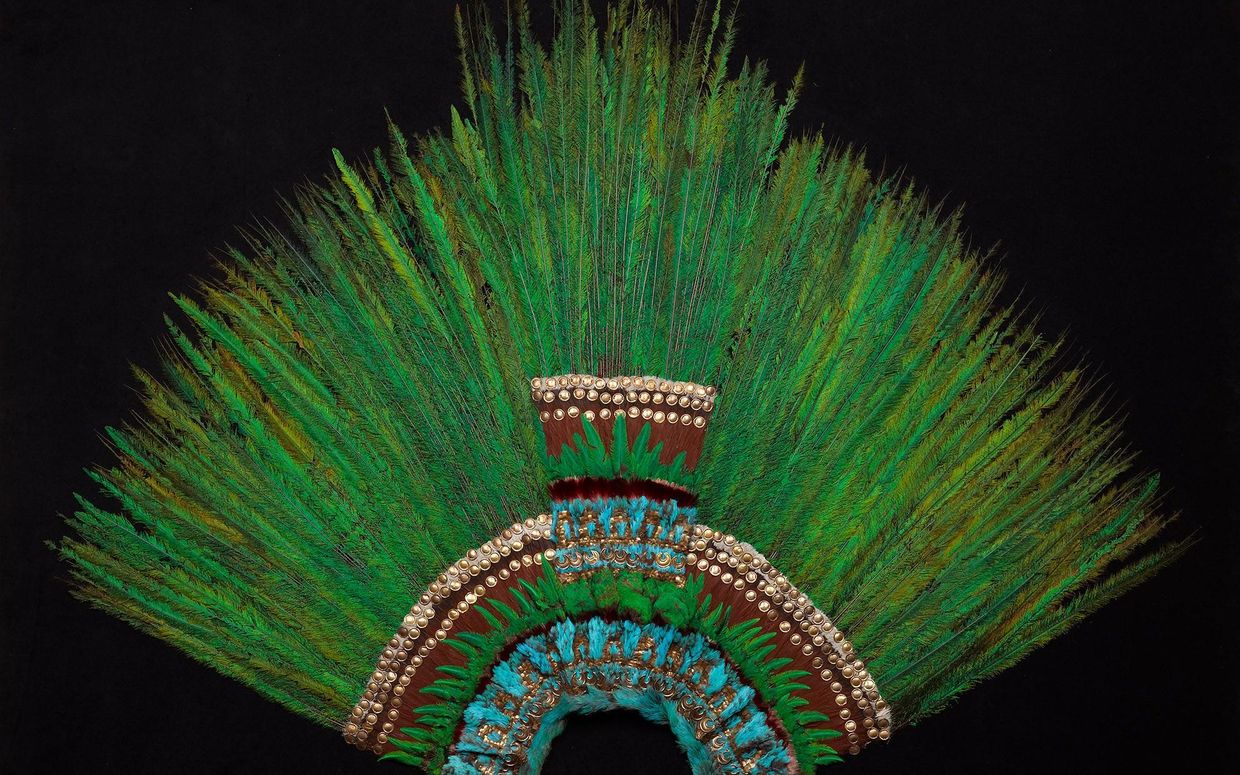Quetzalfeather-headdress, Mexico, Aztec, early 16th centur