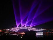 Marcos highlights tourism push in San Juanico Bridge switch-on event