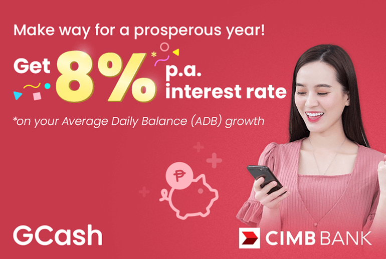 GCash CIMB Bank Offer The Highest Interest Rate Of 8 P a Via GSave 