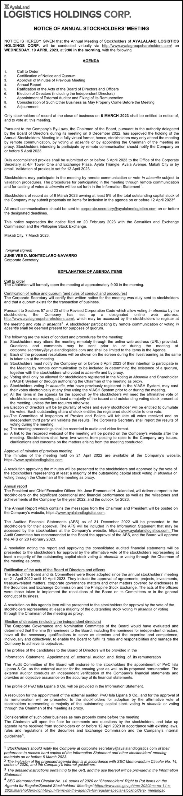 ALLHC 2023 ASM Notice