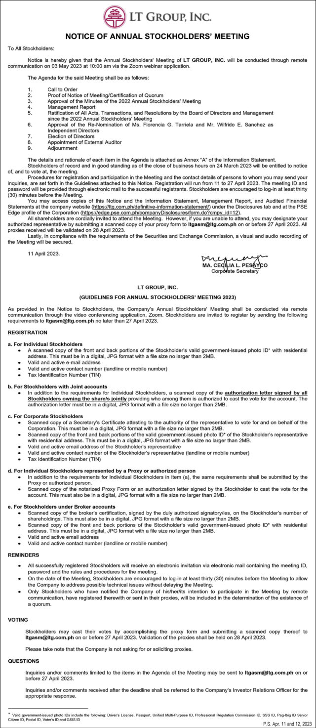 LT Group Inc 2023 Notice of Meeting and Guidelines v.3