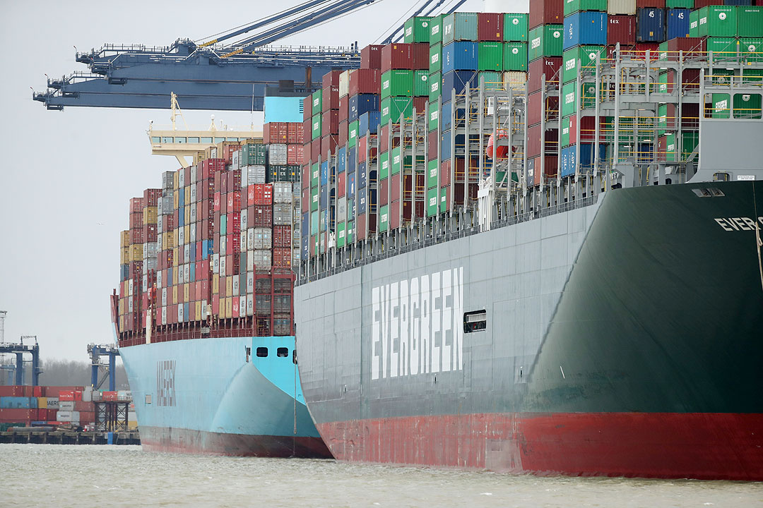 Britain-Port of Felixstowe-container ship