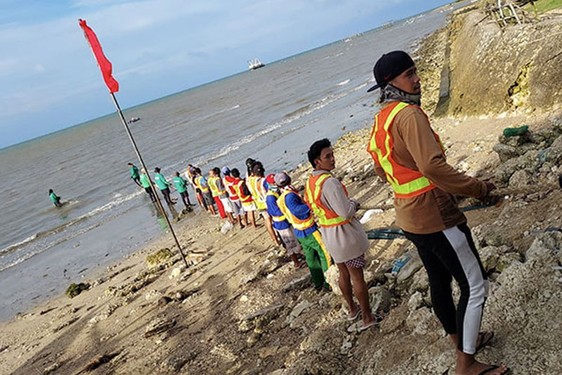 Masbate-installing fiber cable-Globe