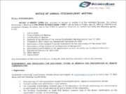 Philippine Business Bank to hold annual meeting of stockholders virtually on May 26