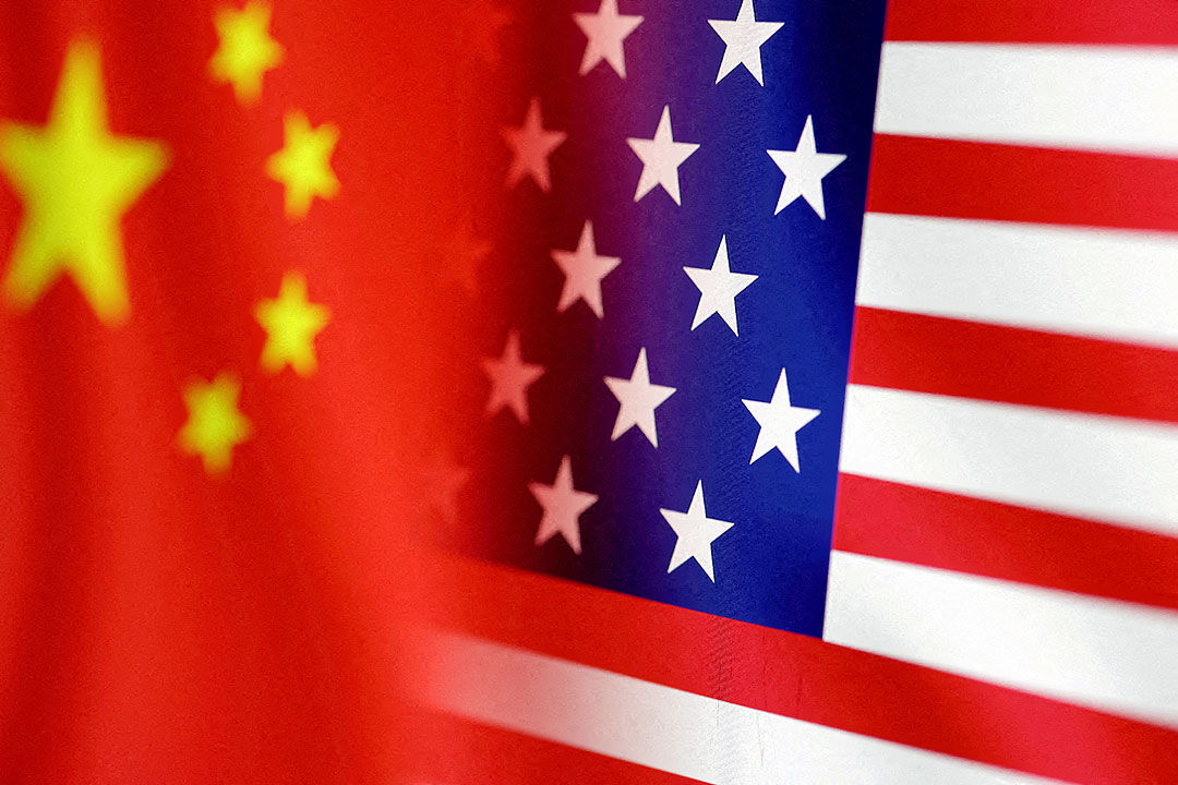 China US Flags