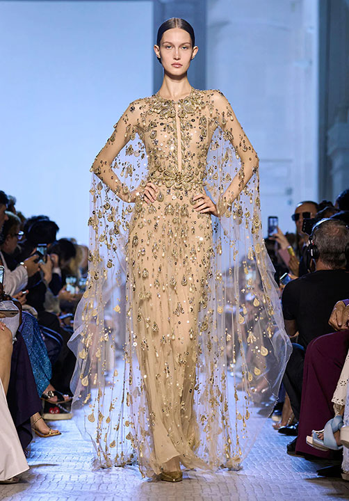 Elie Saab wows with fairytale dresses at Paris show | Daily Mail Online