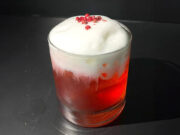 A Christmas-inspired cosmopolitan cocktail for the holidays