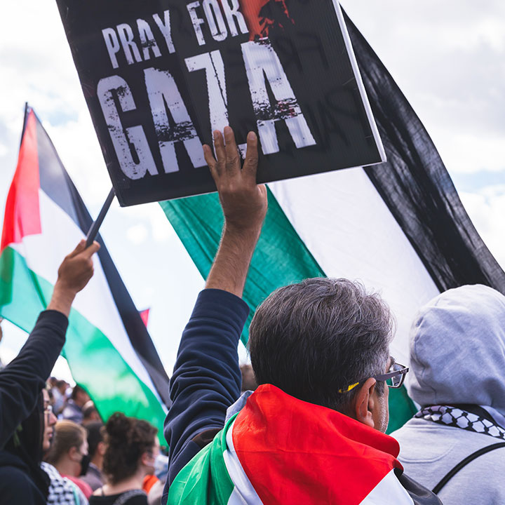 Pay for Gaza-protest