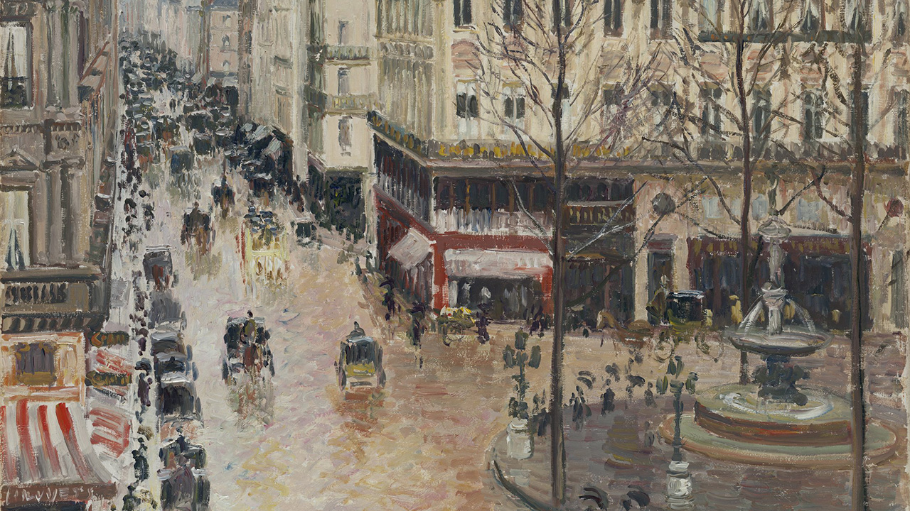 Camille Pissarro Rue Saint-Honoré in the Afternoon. Effect of Rain - Thumb