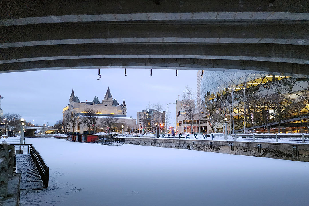 Canada-Frozen Rideau Canal Skateway