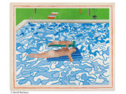 Early David Hockney pool painting California headed for auction