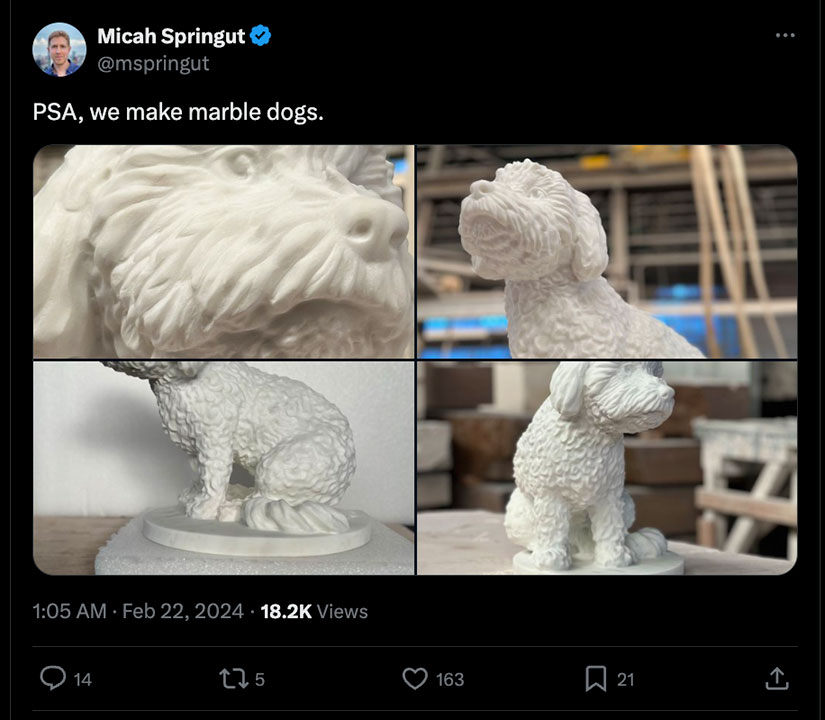 Micah-Springut's-marble dogs