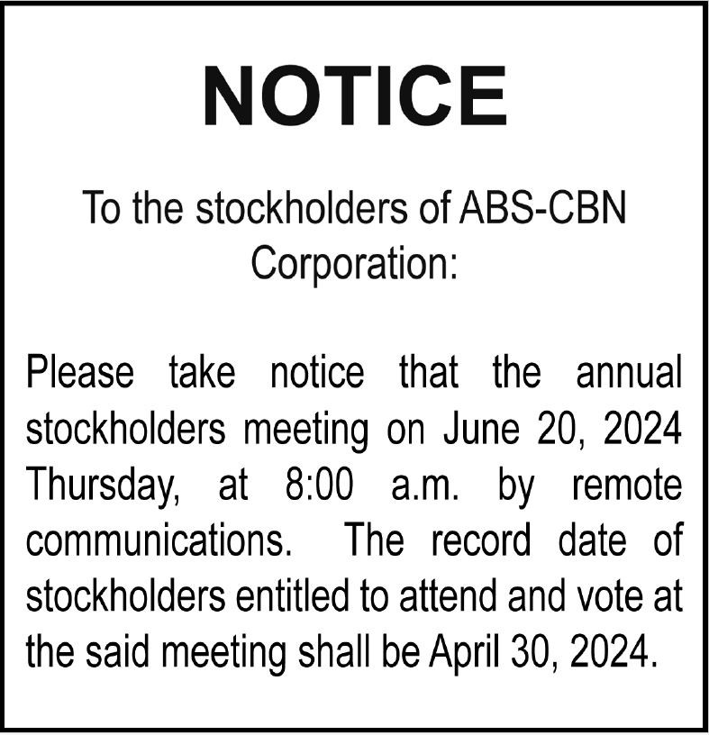 ABS-CBN 2024 ASM Notice