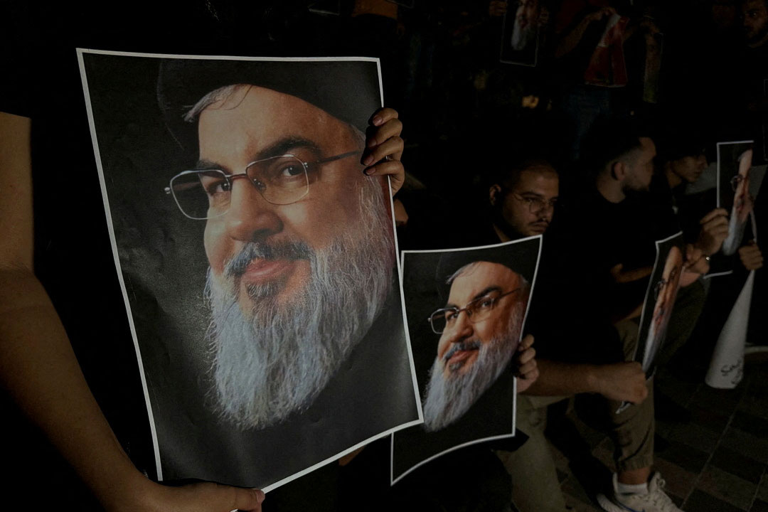 Hezbollah leader Sayyed Hassan Nasrallah supporters