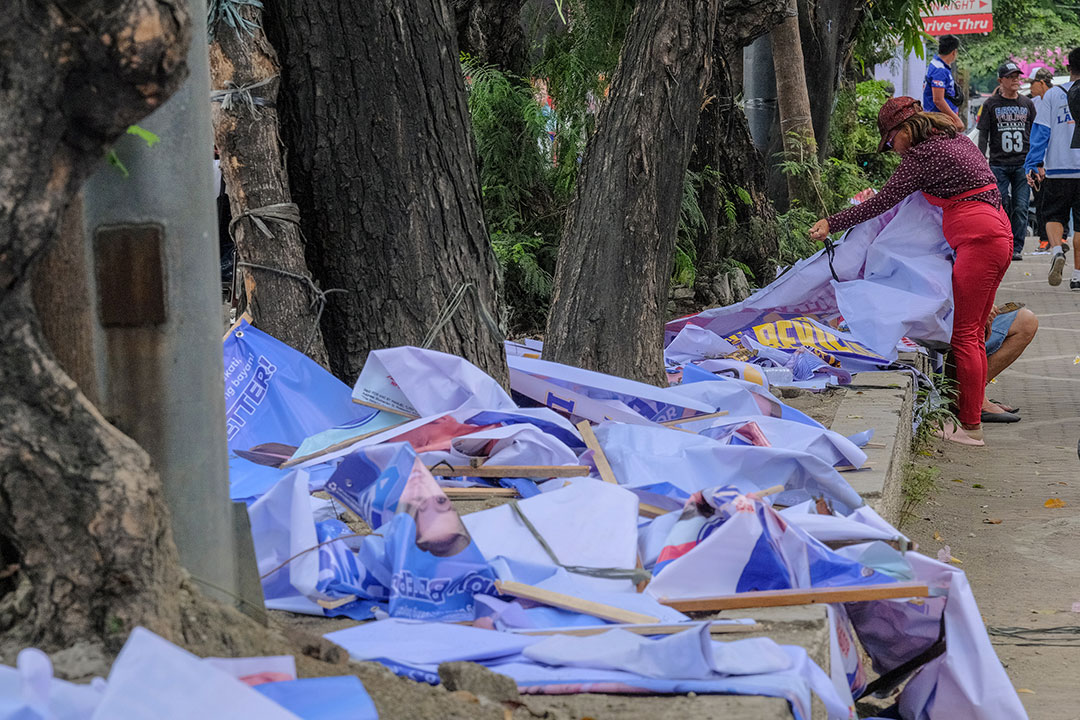 Election-campaign plastic tarpaulins