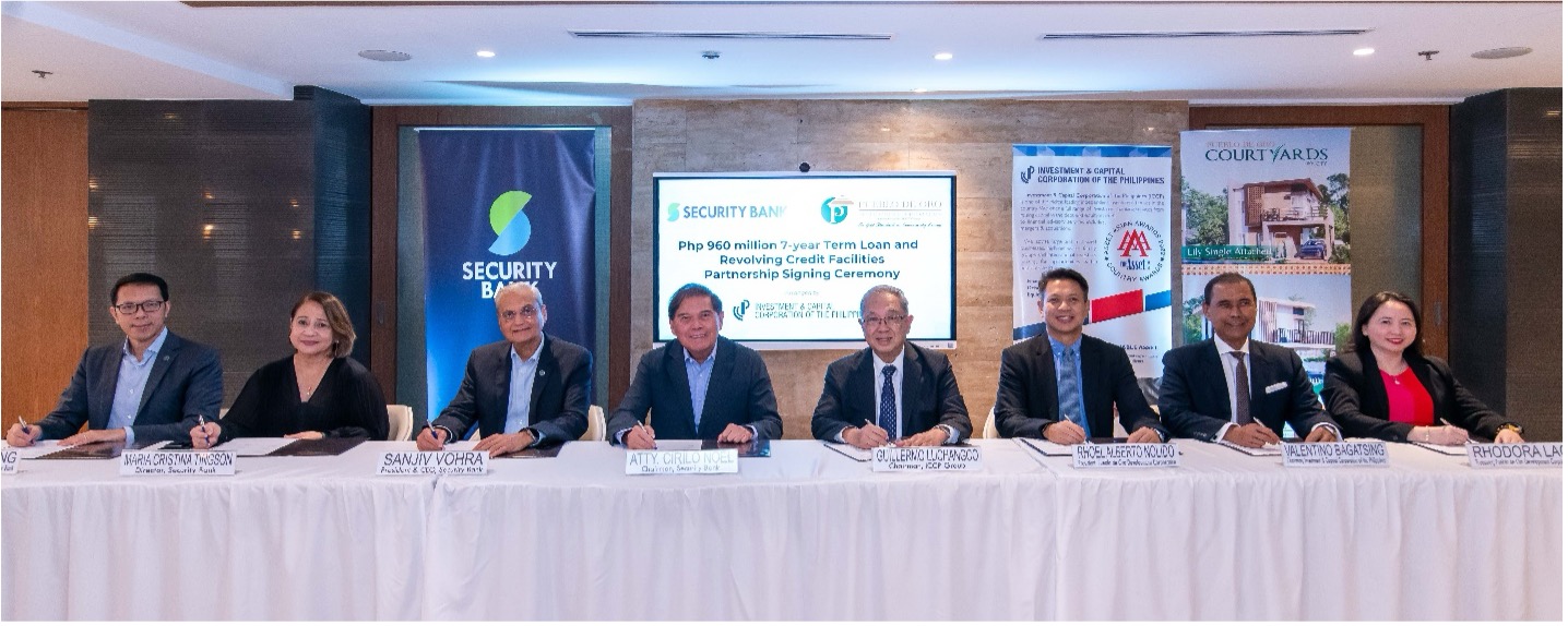 Security Bank grants P3.5-B financing for the expansion plans of Science Park of the Philippines, Inc. and Pueblo de Oro Development Corp.
