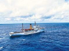 Group sails to Thitu Island for civilian mission