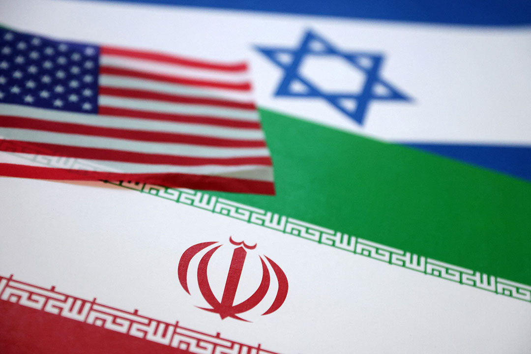 US-Israel-Iran-flag