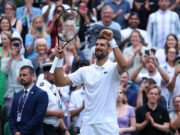Djokovic hits 100 to lead veterans into last 16; Krejcikova crashes