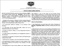 Del Monte Pacific Limited’s 2025 Annual General Meeting to be held on Sept. 11 in Singapore