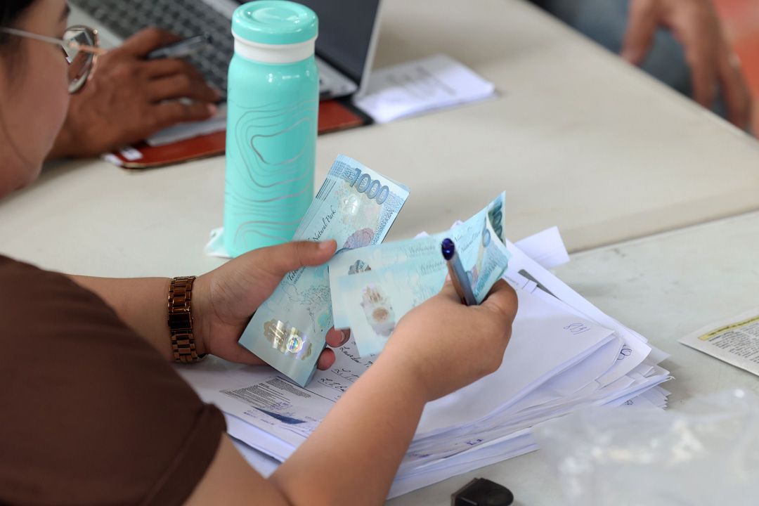 Senior citizens receive pension