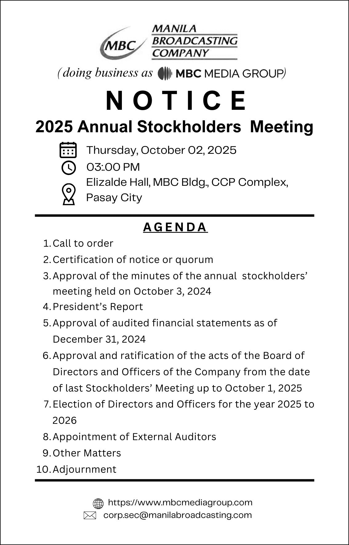 MEETING INVITATION - 1
