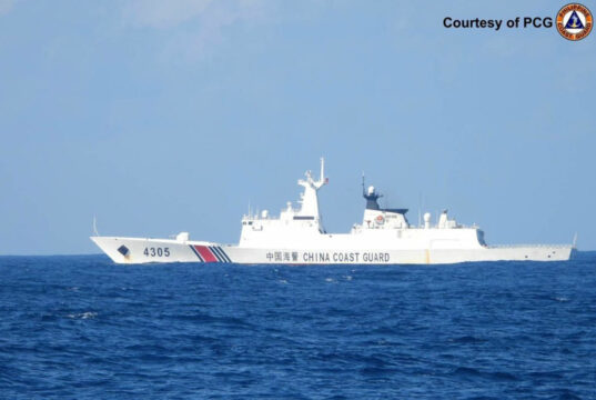 Philippine ship shadows Chinese vessels near Scarborough Shoal