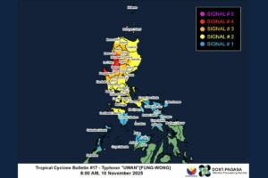 Severe-life threatening winds persist in Luzon as Signal No. 4 remains up for Uwan
