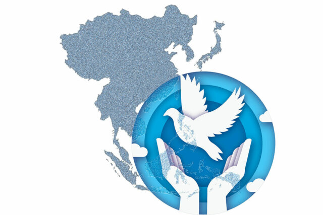 International day of peace in paper style