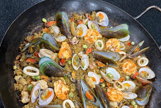 Instead of ham, how about Seafood Paella for Noche Buena?